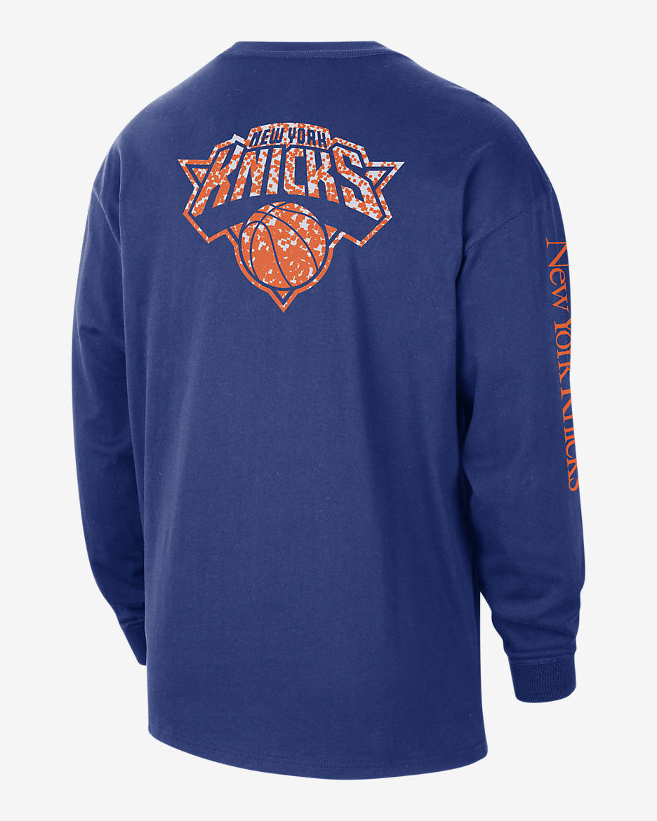 New York Knicks Courtside Men s Nike NBA Long Sleeve Max90 T Shirt. Nike